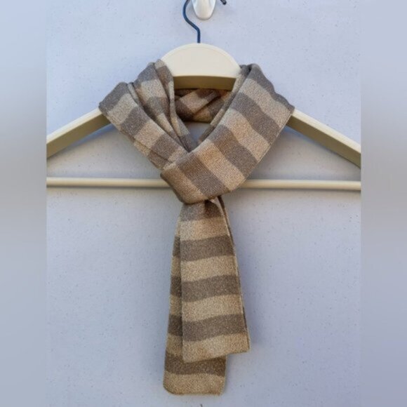 Banana Republic Striped Gold Metallic Block Scarf - Picture 6 of 8